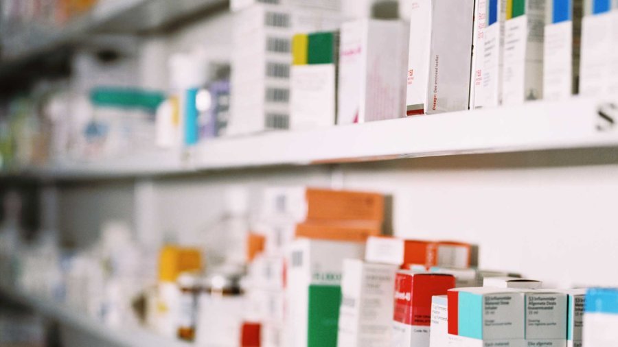 medicines on a shelf